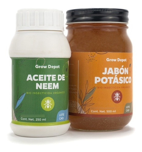 Kit Neem 250 Ml Y Jabón Potasico 500ml Control De Plagas