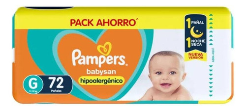 Pañales Bebe Pampers Babysan Hiper Pack 