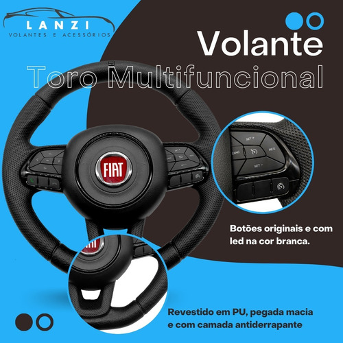 Imagem 2 de 6 de Volante Fiat Toro Multifuncional Esportivo Uno Palio Siena