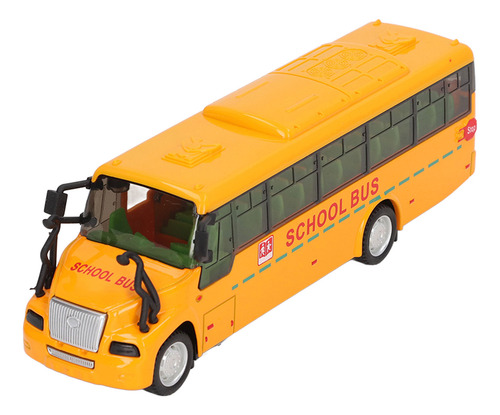 Car Model School Bus Yellow Die Casting Alloy Openable Door