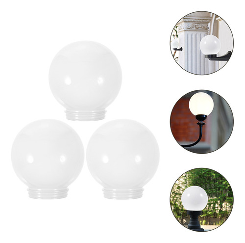 Bombillas De Luz Blanca Con Forma De Bola, 3 Unidades