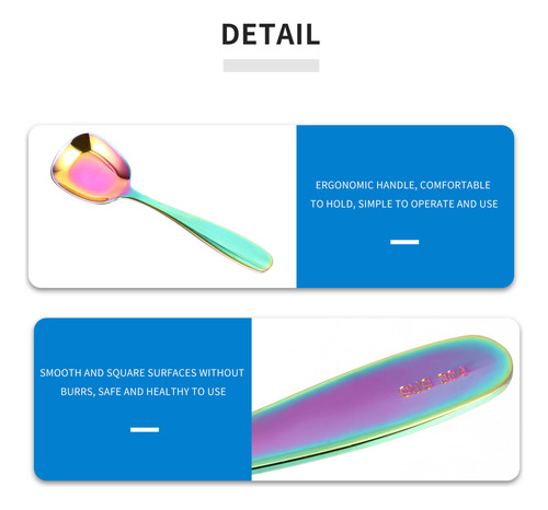 Cucharas De Acero Inoxidable Para Helado, 6 Piezas