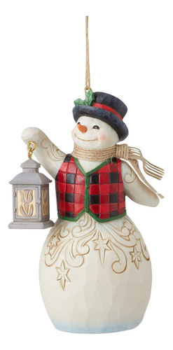 Enesco Jim Shore - Muneco De Nieve Con Linterna Colgante, 4.