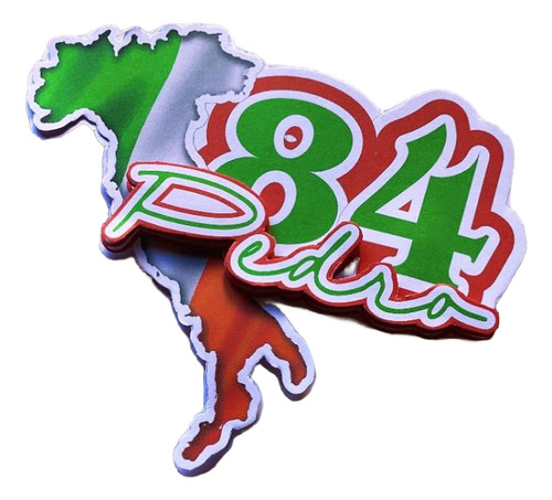 Topper Italia Para Torta Personalizado Fiesta Cumpleaños Verde, Blanco, Rojo Italia