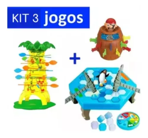 Kit Pula Pirata Pula Macaco 2 Jogos Brinquedos Infantil Criança Jogo Cada  Macaco No Seu Galho Brinquedo Barril Pirata Jogo Do Macaco : :  Brinquedos e Jogos