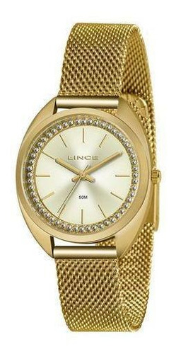 Relógio Lince Analógico Dourado Feminino Lrg4701l C1kx