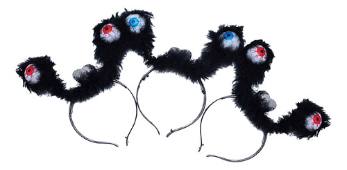 Faixa De Cabelo Luminosa De Halloween, 3 Peças De Cor Aleató