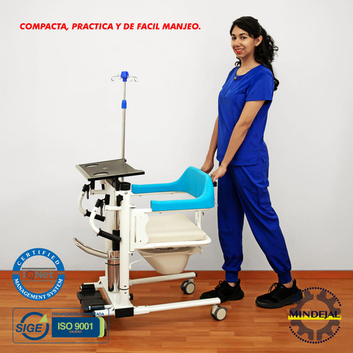 Silla De Traslado de Paciente Ducha Hidráulica Mindejal