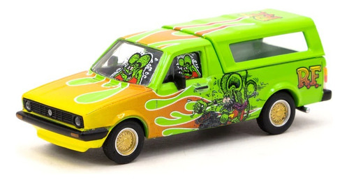 Tarmac Works 1/64 Volkswagen Caddy - Rat Fink - Color Verde