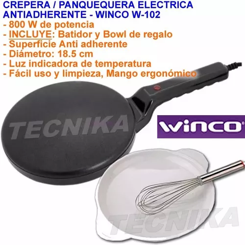 Panquequera Electrica Winco W 102 Incluye Bowl Y Batidor 