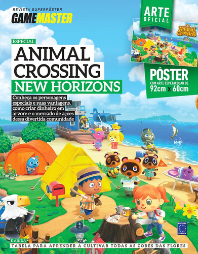 Revista Superpôster Animal Crossing New Horizons, De Editora Europa. Editorial Europa, Capa Mole, Edição 20200501 00:00:00 Em