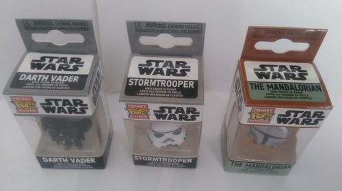 Star Wars Pocket Pop Keychain Funko 3 Figuras Darth Vader (Usado)