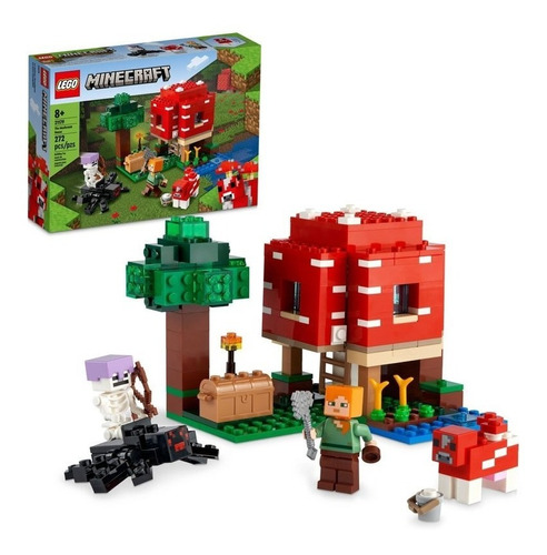 Kit De Construcción Lego Minecraft La Casa Champiñón 21179