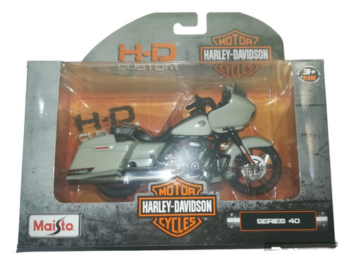 Motocicleta Harley Davidson Cvo Road Glide 2018 Gris 1/18