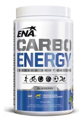 Carbo Energy Ena 540 Grs  Bebida Isotonica Sabor Blueberry