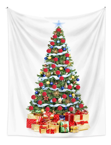 Un Tapiz De Árbol De Navidad Para Colgar En La Pared Con For