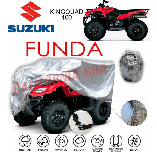 Funda Cuatri Eua Broche + Ojillos Suzuki Kingquad 400