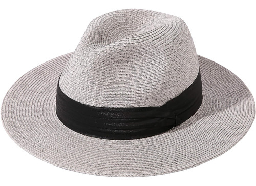 Sombrero De Paja Panamá Para Mujer, De Ala Ancha