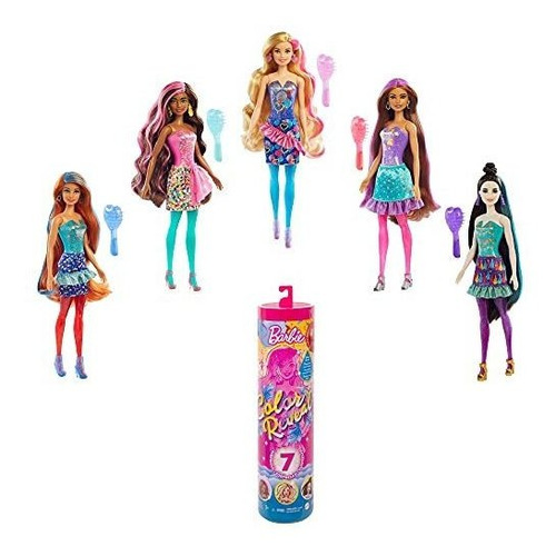 Muñeca Barbie Color Reveal Con 7 Sorpresas: 4 Bolsas 