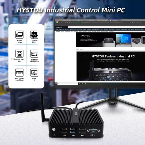Hystou Mini Industrial Computer Celeron J4125 Con 8gb Ddr4 2