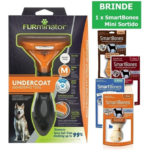 Imagem 1 de 5 de Escova Tira Pelo Furminator Cães De Pelo Curto E Porte Médio