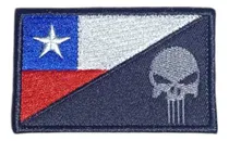 Comprar Parches Para Chaquetas Bandera Chile + Punisher Tactico