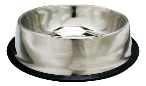 Plato De Acero Inoxidable Perro 64oz Fancy Antiderrapante Plata