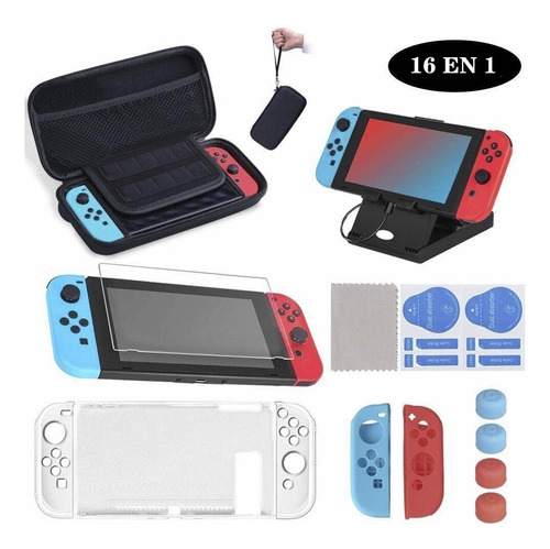 Kit De Protección Para Nintendo Switch 16 En 1