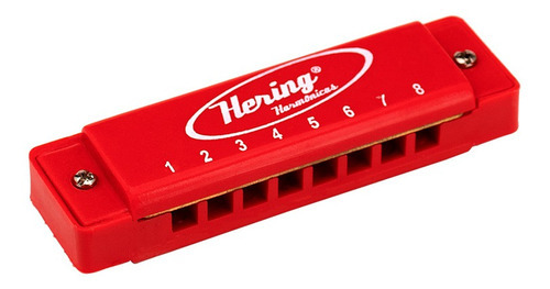 Gaita Harmonica Heringer C Jrvm Junior Vermelha 8v