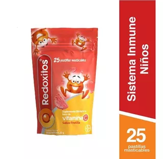 Suplemento Vitamínico Frutilla Masticables X 25 C Redoxito