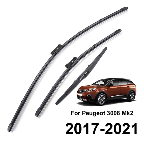 Plumillas Limpiaparabrisas Para Peugeot 3008 Mk2 2017-2021 
