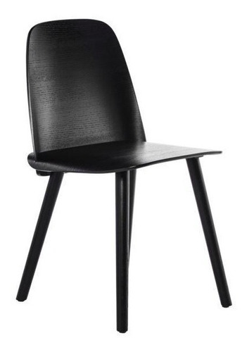 Silla Moderna Nerd Interior Exterior Color Blanco Negro