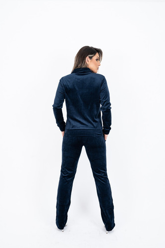 Imagem 2 de 7 de Conjunto Feminino De Plush Veludo E Calça Agasalho De Frio