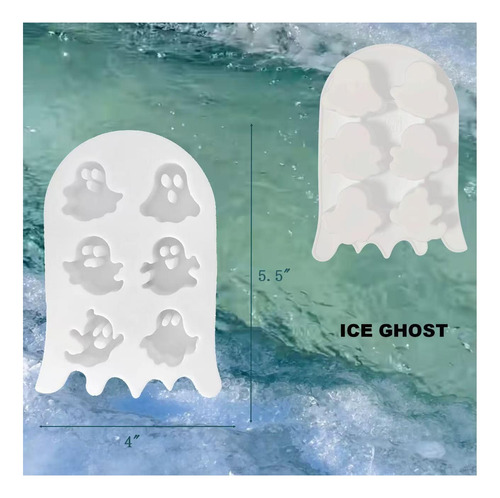 Bandeja De Cubos De Hielo De Silicona De Forma Fantasma Para
