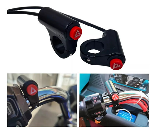 Boton Switch Intermitentes Para Moto, Manillar Premium