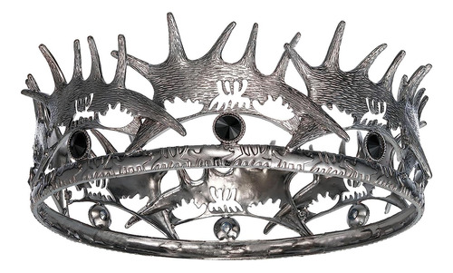 Sweetv Silver King Crown For Men, Men's Tiara Prince Diadem,