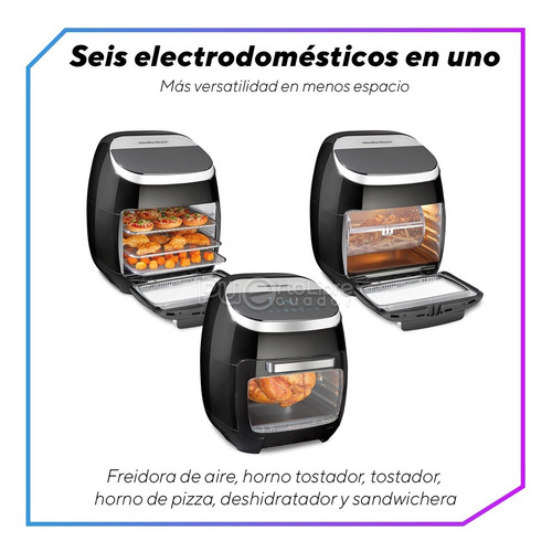 Imagen 6 de 10 de Potente Horno Freidora De Aire Hamilton Beach Digital 1700w