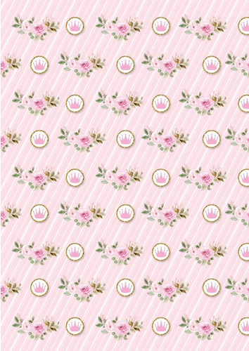 Kit Imprimible Princesas Disney Rosa Glitter Decoración W3