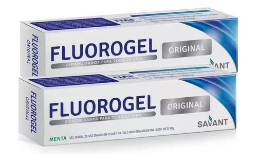 Fluorogel Original Menta Gel Dental Con Fluor 60g 2 Unidades