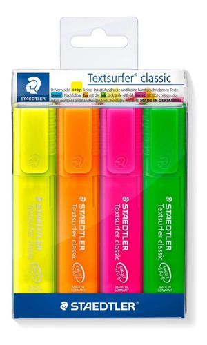 Destacador Staedtler Fluor Classic 364 4 Colores 