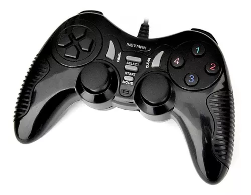 Joystick Gamepad Gamer Turbo Netmak Pc Usb Dual Shock