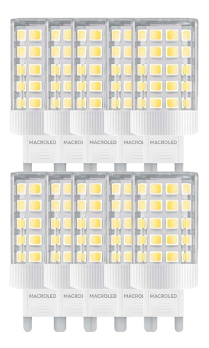 Pack X 10 Lamparas Led 9w Bipin G9  Macro 220v Blanco Frío