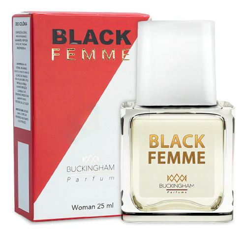 Perfume Black Femme Feminino 25ml Eau De Parfum By Buckingham Parfum