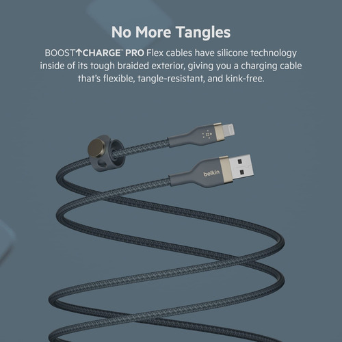 Cable De Carga Belkin Boostcharge Pro Flex De 2 M Para Iphon