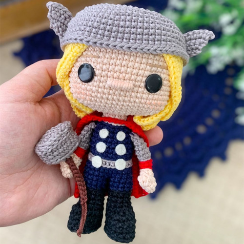 Thor Boneco De Amigurumi Os Vingadores Super-herói