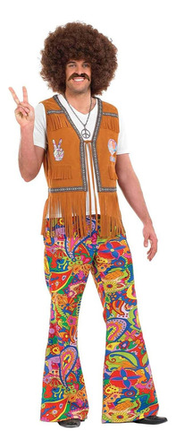 Pantalón Para Disfraz Hippie Hombre, Disfraz Hippie Años 70