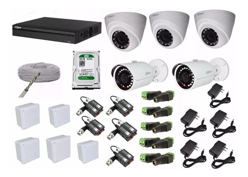 Kit De 5 Cámaras De Seguridad Dahua 1080p 2 Megapixel Hd