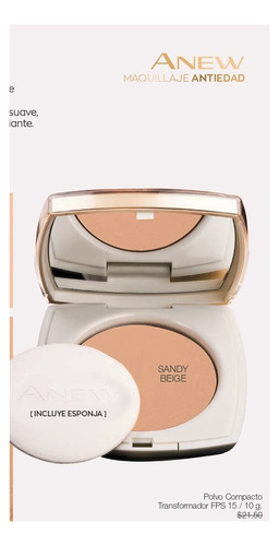 Avon Anew Polvo Compacto Transformador Maquillaje Antiedad