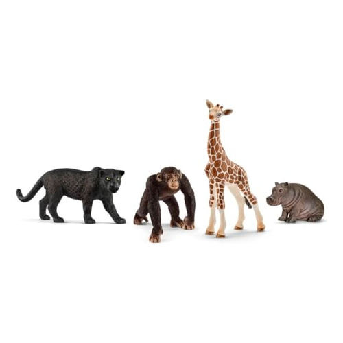 Conjunto De Juguetes De Animales Salvajes Schleich, 4 Piezas