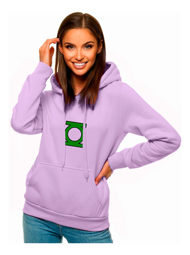 Hoddie Buzo Capota Mujer Linterna Verde Comic Superheroe